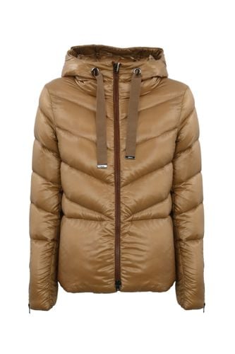 Quilted Down Jacket With Drawstring - Herno - Modalova