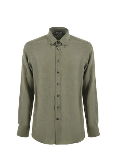 Linen Shirt Military Green Iridescent - Etro - Modalova