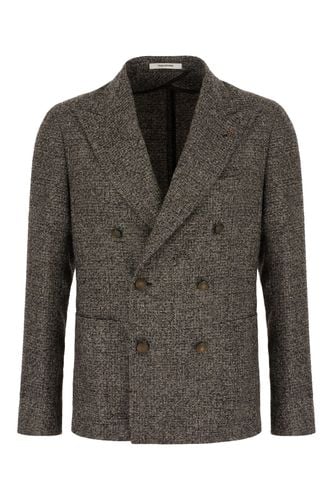 Brown Double-breasted Jacket In Wool Blend - Tagliatore - Modalova