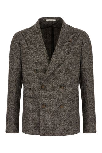 Brown Double-breasted Jacket In Wool Blend - Tagliatore - Modalova