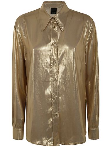 Pinko Foiled Curved Hem Shirt - Pinko - Modalova