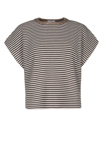 Dazzling Collar Insert T-shirt - Brunello Cucinelli - Modalova