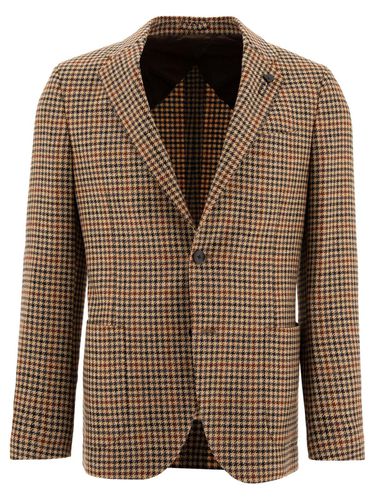 Houndstooth-pattern Single-breasted Blazer - Lardini - Modalova