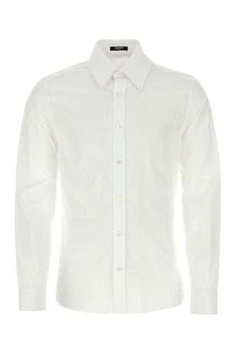 Balmain White Poplin Shirt - Balmain - Modalova