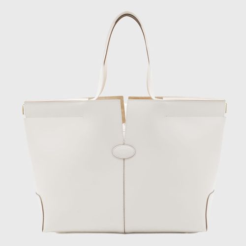 Tod's White Leather Top Handle Bag - Tod's - Modalova