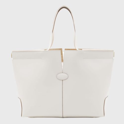 Tod's White Leather Top Handle Bag - Tod's - Modalova