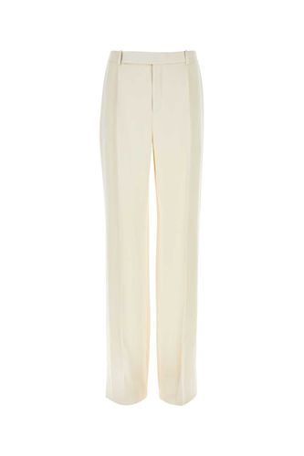 Chalk Satin Wide-leg Pant - Saint Laurent - Modalova