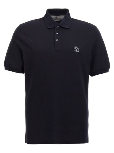 Logo Print Polo Shirt - Brunello Cucinelli - Modalova