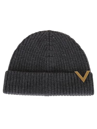 Beanie With Metal Logo - Valentino Garavani - Modalova