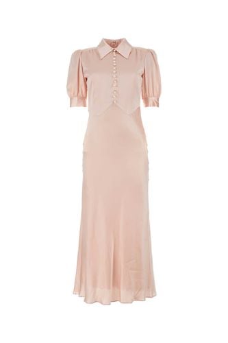 Pastel Pink Satin Dress - Alessandra Rich - Modalova