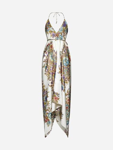 Etro Floral Print Silk Long Dress - Etro - Modalova