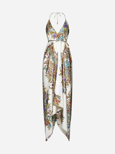 Etro Floral Print Silk Long Dress - Etro - Modalova