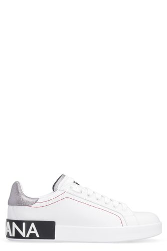 Leather Low-top Sneakers - Dolce & Gabbana - Modalova