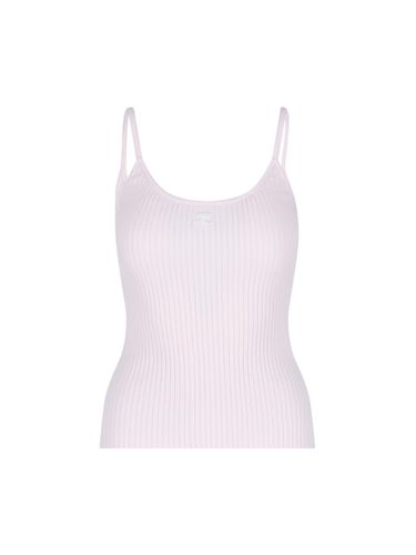 Courrèges Logo Ribbed Top - Courrèges - Modalova