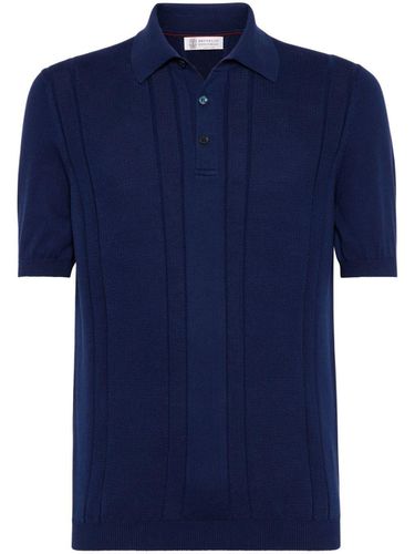 Short Sleeved Open-knitted Polo Shirt - Brunello Cucinelli - Modalova