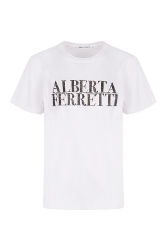 Cotton Crew-neck T-shirt - Alberta Ferretti - Modalova