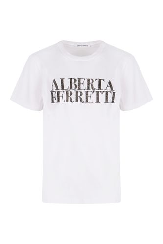 Cotton Crew-neck T-shirt - Alberta Ferretti - Modalova