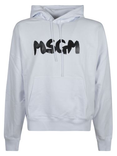 MSGM Logo Print Hoodie - MSGM - Modalova