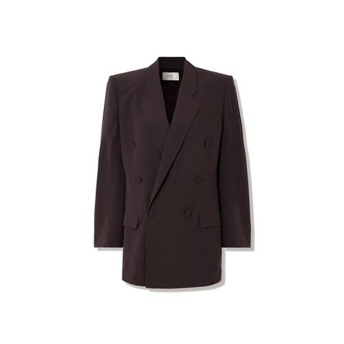 Double-breasted Silk-crepe Blazer - Saint Laurent - Modalova