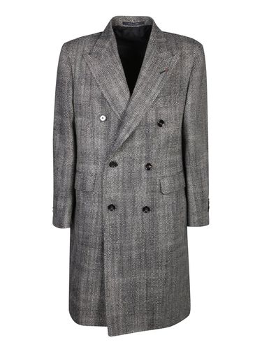 Flap-pocketed Double-breasted Coat - Tagliatore - Modalova