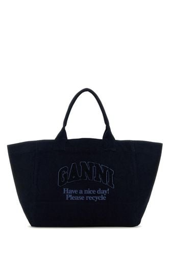 Midnight Blue Denim Shopping Bag - Ganni - Modalova