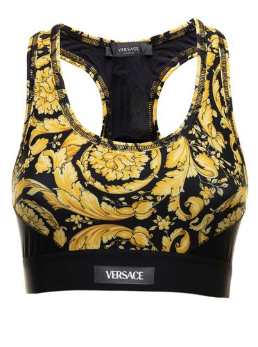 Baroque Printed Technical Fabric Top Woman - Versace - Modalova