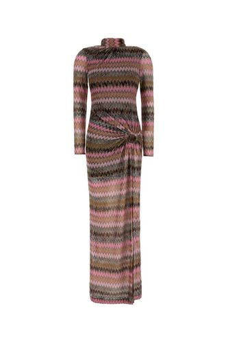 Long-sleeved Cut-out Chevron Maxi Dress - Missoni - Modalova