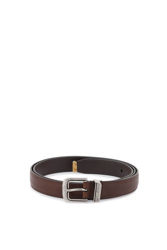 Leather Belt With Detailed Buckle - Brunello Cucinelli - Modalova