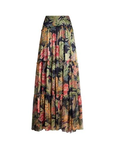 Etro Printed Silk Long Skirt - Etro - Modalova