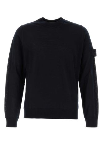 Midnight Blue Wool Sweater - Stone Island - Modalova