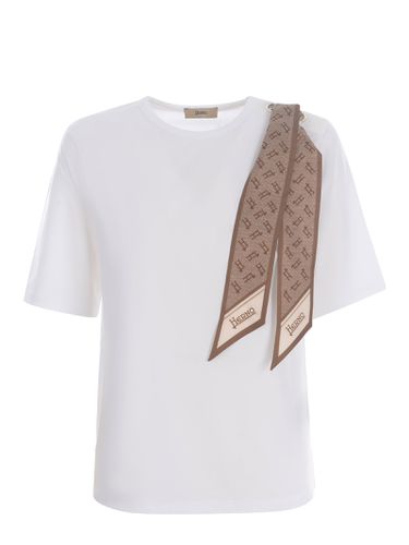 Herno T-shirt With Cotton Scarf - Herno - Modalova