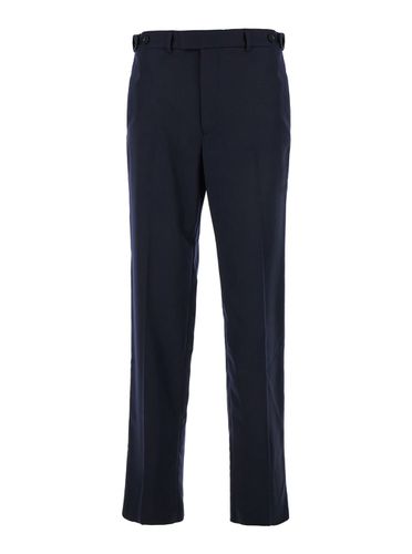 Blue High Waist Pants In Flanel Man - Emporio Armani - Modalova