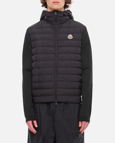 Down Jacket With Knit Sleeves - Moncler - Modalova