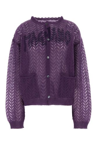 Purple Mohair Blend Cardigan - Magliano - Modalova