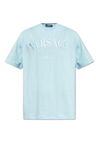 Logo-embroidered Crewneck T-shirt - Versace - Modalova
