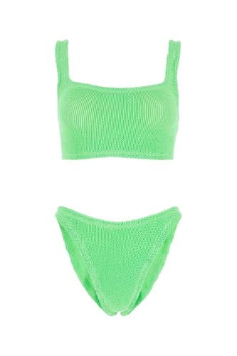 Fluo Green Stretch Nylon Xandra Bikini - Hunza G - Modalova