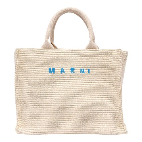 Small Fabric Rafia Effect Shopping Bag - Marni - Modalova