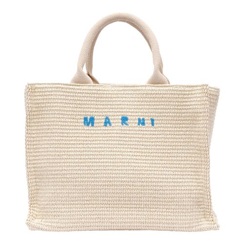 Small Fabric Rafia Effect Shopping Bag - Marni - Modalova