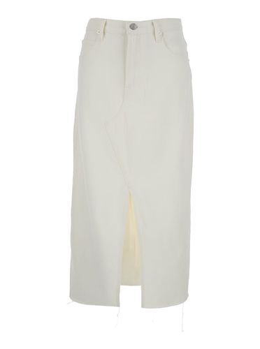 Denim Midi Skirt In Cotton Woman - Frame - Modalova