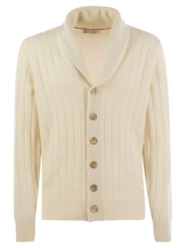 Ribbed Cashmere Cardigan - Brunello Cucinelli - Modalova