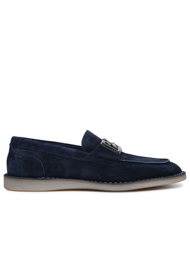 Navy Calf Leather Loafers - Dolce & Gabbana - Modalova