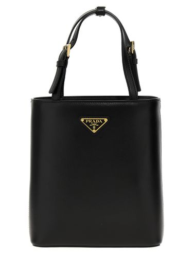 Small Leather Logo Shopping Bag - Prada - Modalova