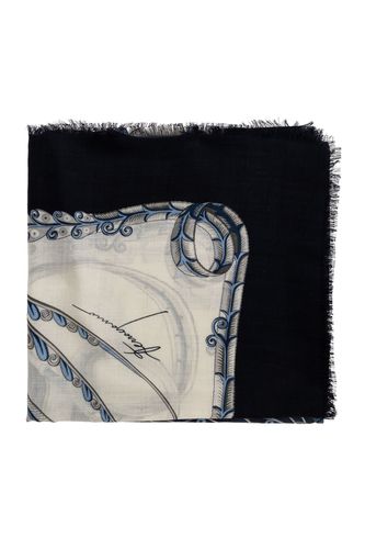 Graphic Printed Frayed Scarf - Ferragamo - Modalova