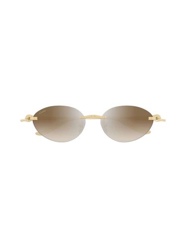 Ct 0504 - Gold Sunglasses - Cartier Eyewear - Modalova