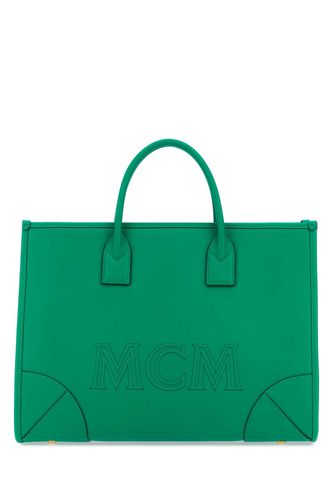 Green Leather Large Mã¼nchen Handbag - MCM - Modalova