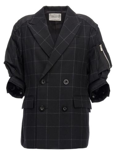 Sacai windowpane Blazer - Sacai - Modalova