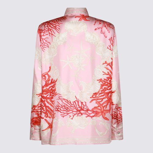 Versace Pink Silk Shirt - Versace - Modalova