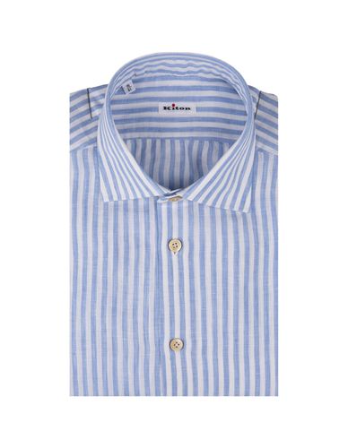 Light Striped Linen Shirt - Kiton - Modalova