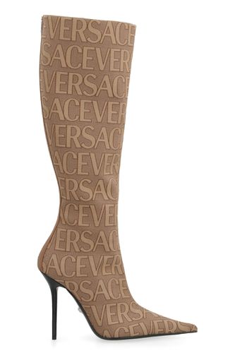 Versace Fabric Knee Boots - Versace - Modalova