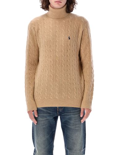 Cable Knit High-neck Sweater - Polo Ralph Lauren - Modalova